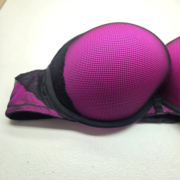 Torrid Women Bra 44D Magenta Push Up Underwired Lace Mesh Multiway - Picture 4 of 10